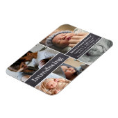 フォトコラージュ紹介ベビー誕生のお知らせ マグネット (左側)