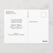 フォトコラージュ紹介ベビー誕生 ポストカード (裏面)