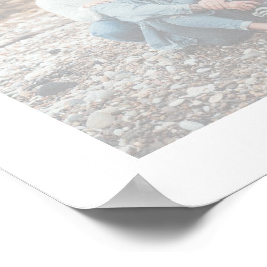 フォトコラージュ結婚のウェルカムサイン ポスター (角)