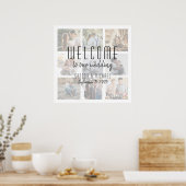 フォトコラージュ結婚のウェルカムサイン ポスター (キッチン)