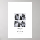 フォトコラージュ結婚のゲスト署名ポスター ポスター (正面)