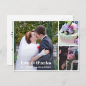 フォトコラージュ結婚の感謝ポストカード3 ポストカード (正面/裏面)