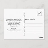 フォトコラージュ結婚の感謝ポストカード3 ポストカード (裏面)