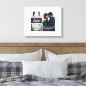 フォトコラージュ結婚の署名と署名 キャンバスプリント (インサイチュ (寝室))