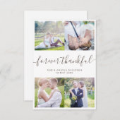 フォトコラージュ結婚スクリプトのサンキューカード サンキューカード (正面/裏面)