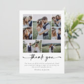 フォトコラージュ結婚スクリプト サンキューカード (スタンド正面)