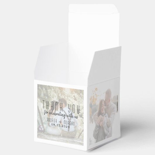 フォトコラージュ結婚式の引き出物ボックス フェイバーボックス (オープン)