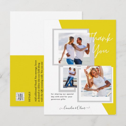 フォトコラージュ結婚THANK's/ベビー/Graduate/ANY ポストカード (正面/裏面)