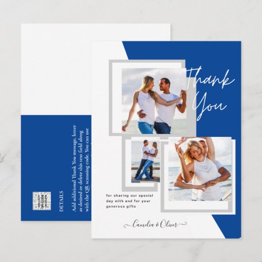 フォトコラージュ結婚THANK's/ベビー/Graduate/ANY ポストカード (正面/裏面)