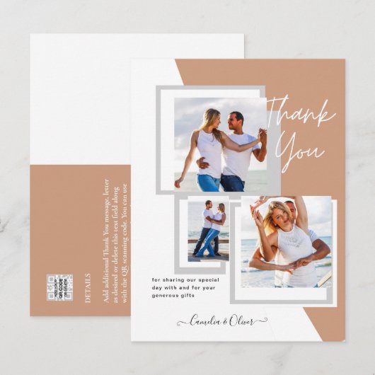 フォトコラージュ結婚THANK's/ベビー/Graduate/ANY ポストカード (正面/裏面)