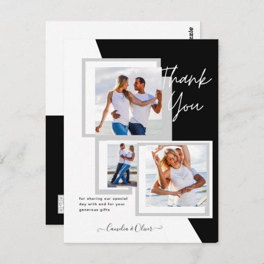 フォトコラージュ結婚THANK's/ベビー/Graduate/ANY ポストカード (正面/裏面)