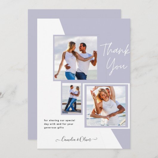 フォトコラージュ結婚THANK's/ベビー/Graduate/ANY 招待状 (正面/裏面)