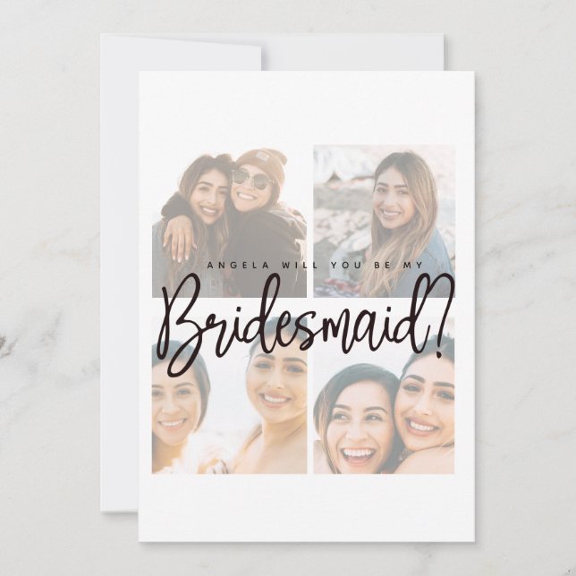 フォトコラージュ色あせたブライダル提案カード (正面)