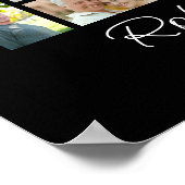 フォトコラージュ葬儀お祝いの歓迎 ポスター (角)