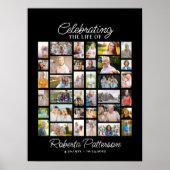 フォトコラージュ葬儀お祝いの歓迎 ポスター (正面)