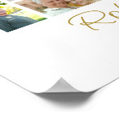 フォトコラージュ葬儀お祝いの歓迎 ポスター (角)