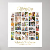 フォトコラージュ葬儀お祝いの歓迎 ポスター (正面)