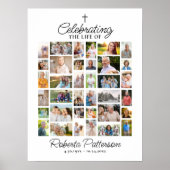 フォトコラージュ葬儀お祝いの歓迎 ポスター (正面)