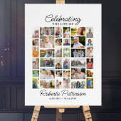 フォトコラージュ葬儀お祝いの歓迎 ポスター