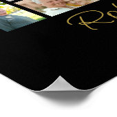 フォトコラージュ葬儀お祝いの歓迎 ポスター (角)