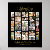 フォトコラージュ葬儀お祝いの歓迎 ポスター (正面)