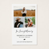 フォトコラージュ葬儀記念祈りの言葉カード3枚 (正面)