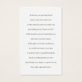 フォトコラージュ葬儀記念祈りの言葉カード3枚 (裏面)