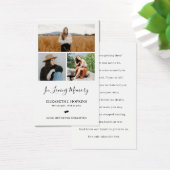 フォトコラージュ葬儀記念祈りの言葉カード3枚 (デスク)