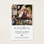 フォトコラージュ葬儀記念祈りの言葉カード8枚 (正面)