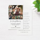 フォトコラージュ葬儀記念祈りの言葉カード8枚 (デスク)