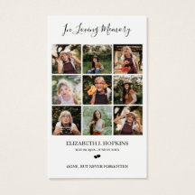 フォトコラージュ葬儀記念祈りの言葉カード9