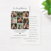 フォトコラージュ葬儀記念祈りの言葉カード9 (デスク)