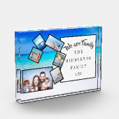 フォトコラージュ記念海ビーチ私たちは家族 フォトブロック (左)