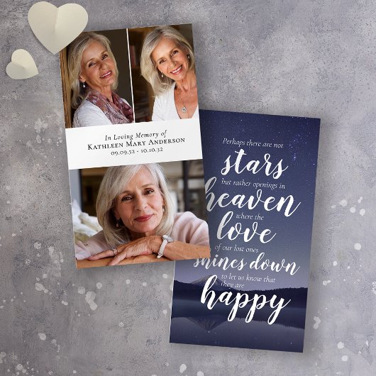 フォトコラージュ記念祈りの言葉カード