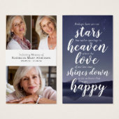 フォトコラージュ記念祈りの言葉カード (正面&裏面)