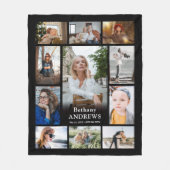 フォトコラージュ記念葬式の作成 フリースブランケット (正面)