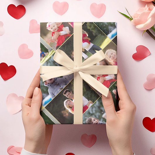 フォトコラージュ誕生日の作成結婚クリスマス ラッピングペーパー