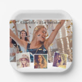 フォトコラージュ誕生日パーティー ペーパープレート (正面)