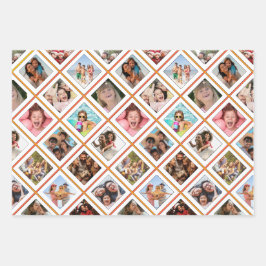 フォトコラージュ誕生日 ラッピングペーパーシート