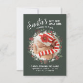 フォトコラージュ誕生統計ホリデーベビーシャワー サンキューカード (正面)