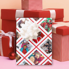 フォトコラージュ赤い休日 ラッピングペーパーシート