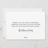 フォトコラージュ赤い格子模様メリークリスマス シーズンカード (裏面)