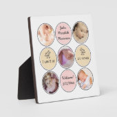 フォトコラージュ赤ちゃんガール名、誕生統計、アヒル フォトプラーク (正面)