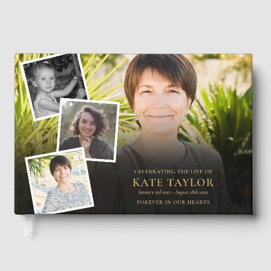 フォトコラージュ追悼式 ゲストブック (正面)