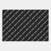 フォトコラージュ黒人新年 ラッピングペーパーシート (正面3)