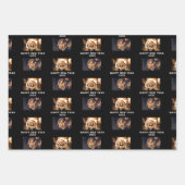 フォトコラージュ黒人新年 ラッピングペーパーシート (正面2)