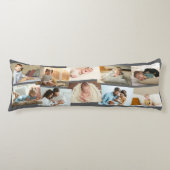フォトコラージュ10写真モンタージュニュートラルグレー ボディピロー (正面)