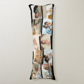 フォトコラージュ10写真モンタージュブラック抱き枕 ボディピロー (正面縦)