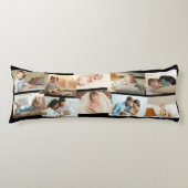 フォトコラージュ10写真モンタージュブラック抱き枕 ボディピロー (正面)