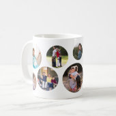 フォトコラージュ10写真円 コーヒーマグカップ (正面左)